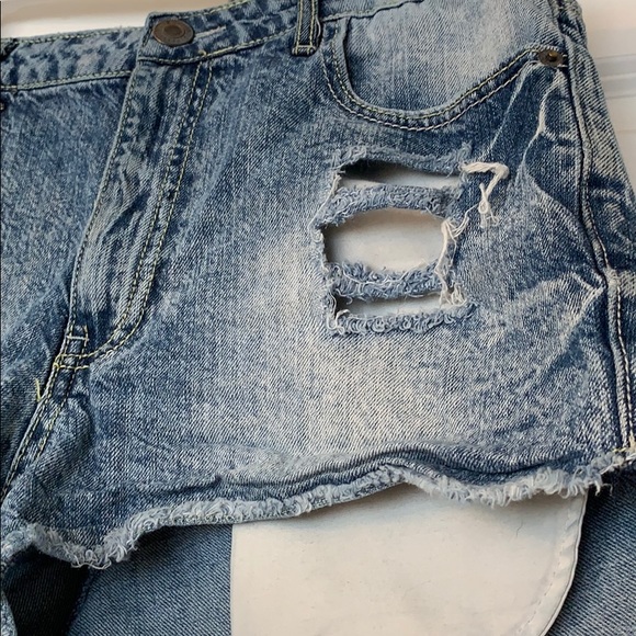 High Rise Jean Shorts - Picture 2 of 5